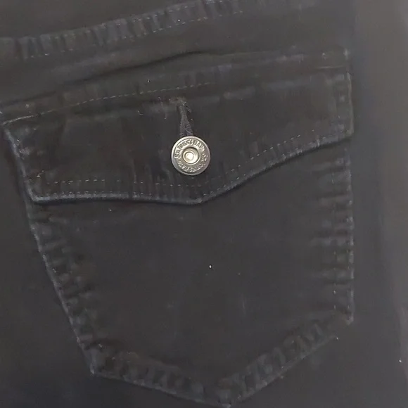 St. John's Bay Black Straight Leg Corduroy Jeans Size 16P - Picture 6 of 9